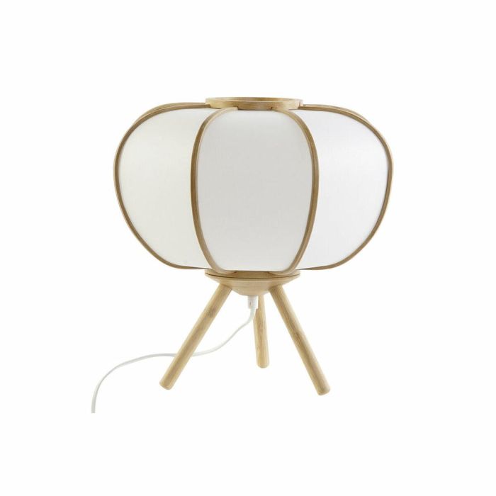 Lampara Sobremesa Oriental DKD Home Decor Natural Blanco 34 x 33 x 34 cm