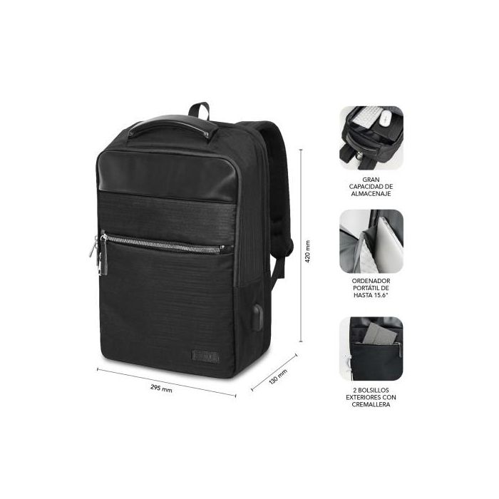 SUBBLIM Mochila Business V2 AP Backpack 16" Black 3 SUBBLIM Mochila Business V2 AP Backpack 16" Black 3