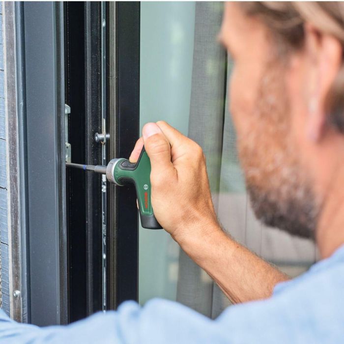 Bosch 4053423255041 Destornillador de Trinquete con Mango en T, Soporte de Puntas Magnético de 1/4" y Empuñadura Suave (36 Dientes) 3