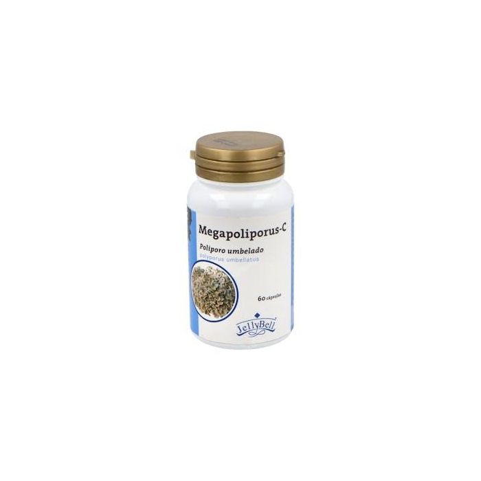 JELLYBELL Megapoliporus-C 60 cápsulas, refuerza el sistema inmunitario, con Vitamina C y Poliporo Umbelado