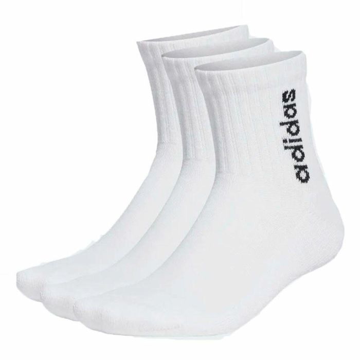 Calcetines Deportivos Adidas C Lin Vertic 3P Blanco 46-48 Calcetines Deportivos Adidas C Lin Vertic 3P Blanco 46-48