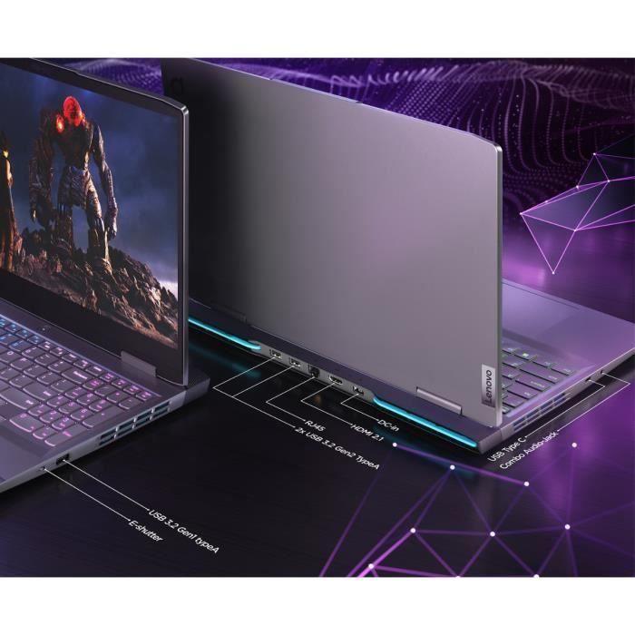 Portátil para juegos LENOVO LOQ 15IAX9 | Sin Windows - 15'' FHD 144hz - Core i5-12450HX - RTX4060 - RAM 24GB - SSD 512GB - AZERTY 4