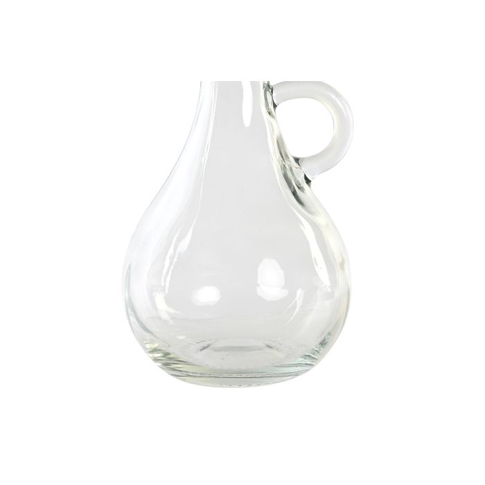 DKD Home Decor Aceitera Vinagrera Transparente Cristal y Corcho 9 x 14.5 x 9 cm Set de 2 1