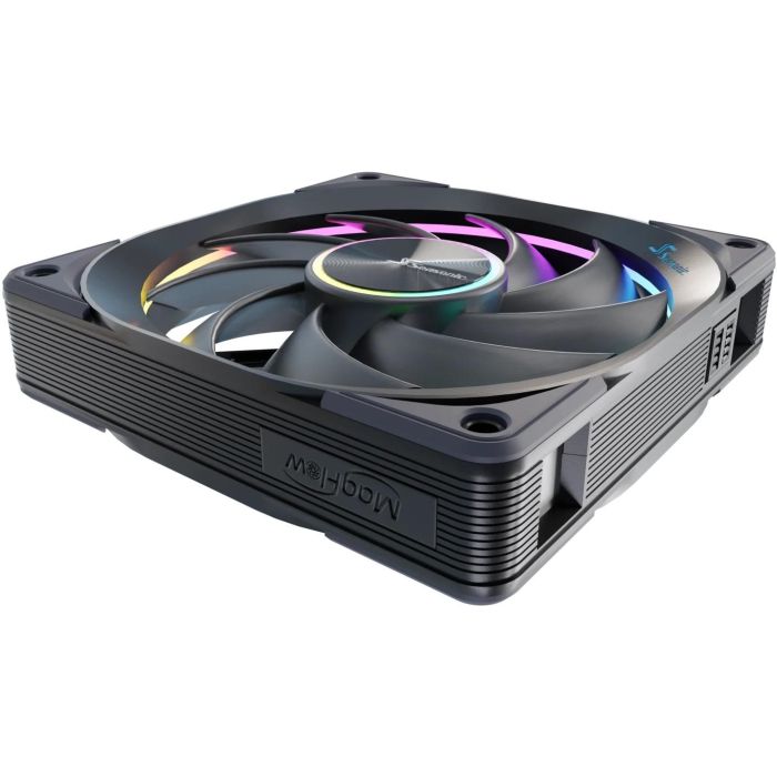 Seasonic MagFlow 1225PWM ARGB Kit de 3 Ventiladores de 120mm para Carcasa PC, 2000 RPM, Rodamiento FDB, Negro 6