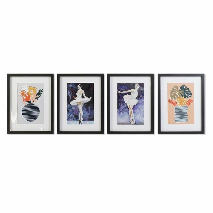 Cuadro Tradicional DKD Home Decor Azul Negro 2 x 45 x 35 cm (4 Unidades) Cuadro Tradicional DKD Home Decor Azul Negro 2 x 45 x 35 cm (4 Unidades)