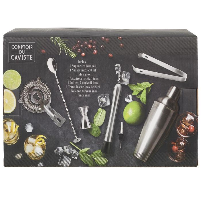 Cook Concept Juego de 8 Piezas Coctelería Acero Inoxidable para Bebidas y Cócteles 2 Cook Concept Juego de 8 Piezas Coctelería Acero Inoxidable para Bebidas y Cócteles 2