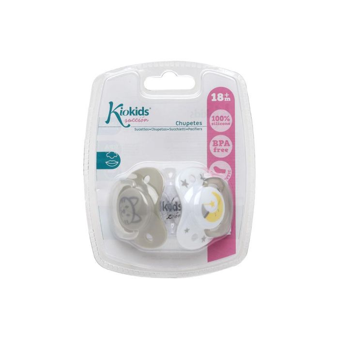 KioKids Chupete Ortodóntico para Bebés 6-18M. Tetina Silicona Alta Calidad Pack 2 Und. Diseño Gatito Gris Colección Soft Nordic 5 KioKids Chupete Ortodóntico para Bebés 6-18M. Tetina Silicona Alta Calidad Pack 2 Und. Diseño Gatito Gris Colección Soft Nordic 5