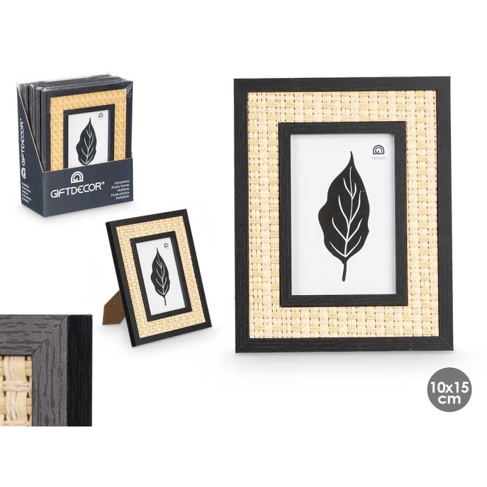 Portafotos Negro Giftdecor 10x15 cm - Madera MDF (12 Unidades) Portafotos Negro Giftdecor 10x15 cm - Madera MDF (12 Unidades)