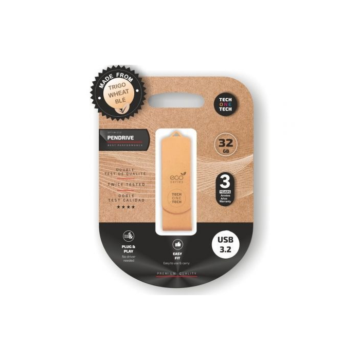 Memoria Usb Tech One Tech Ecotech Biodegradable 32 grb Usb 3.2 Memoria Usb Tech One Tech Ecotech Biodegradable 32 grb Usb 3.2