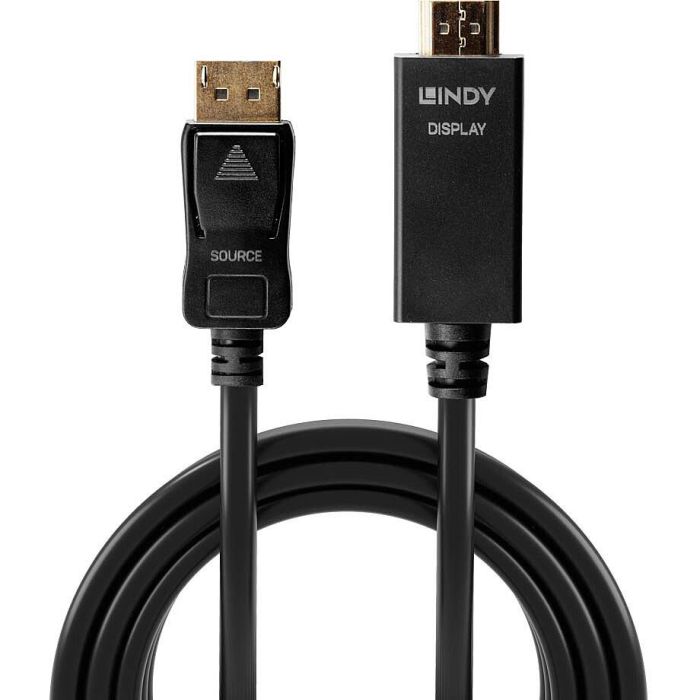 Lindy Cable DisplayPort a HDMI 3m 4K UHD 3840x2160@30Hz Compatible con Audio 7.1 para PC y Laptop a Monitor 1
