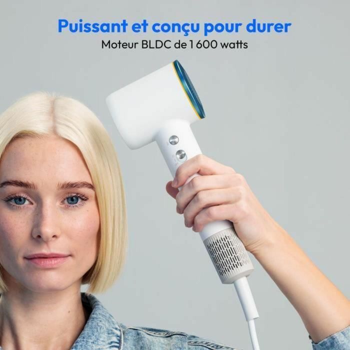 Medion MD19983 Secador de Pelo 1600W, 2 Velocidades, 85°C, Diseño LED Blanco 4
