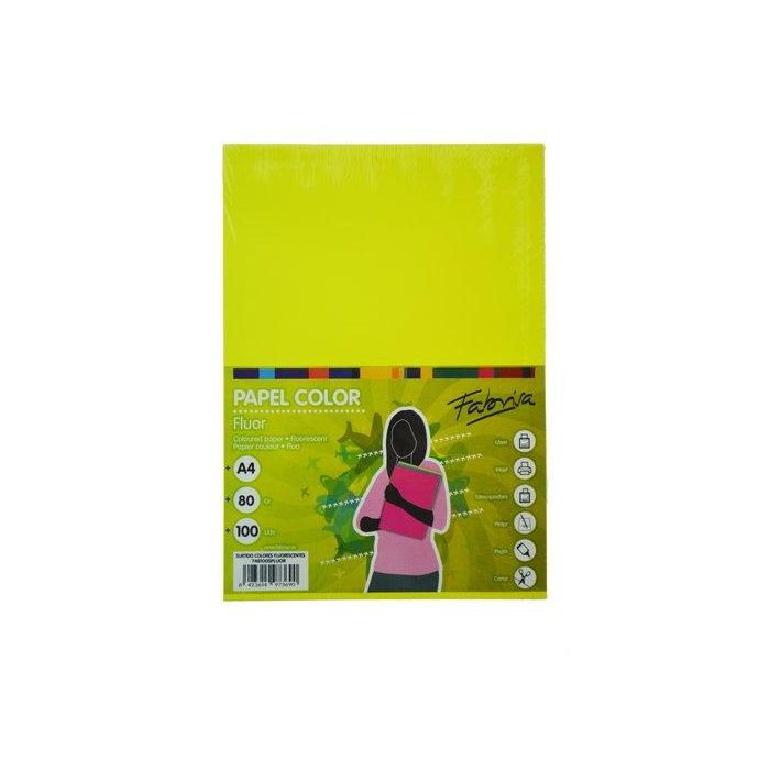 Papel De Color A4 Fabrisa 80G 100H Surtido Fluor