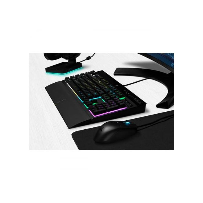 Corsair CH-9226765-ES Teclado Gaming K55 RGB PRO USB QWERTY Español Negro con Reposamuñecas y Retroiluminación LED RGB 6