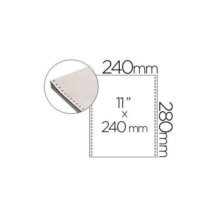 Papel Continuo 240x11 Blanco Caja De 2500 Hojas Papel Continuo 240x11 Blanco Caja De 2500 Hojas