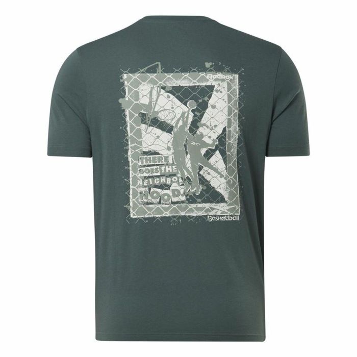 Camiseta de Manga Corta Hombre Reebok Graphic Series Verde 3 Camiseta de Manga Corta Hombre Reebok Graphic Series Verde 3