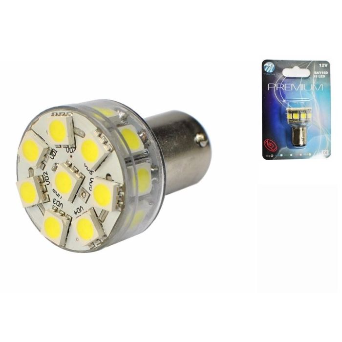 M-Tech LB076W Bombillas Led P21-5W 12V Blancas BAY15d 18xSMD5050 0 M-Tech LB076W Bombillas Led P21-5W 12V Blancas BAY15d 18xSMD5050 0