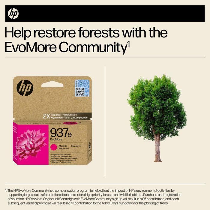 HP 937e EvoMore Magenta Original Ink Cartridge 12 HP 937e EvoMore Magenta Original Ink Cartridge 12