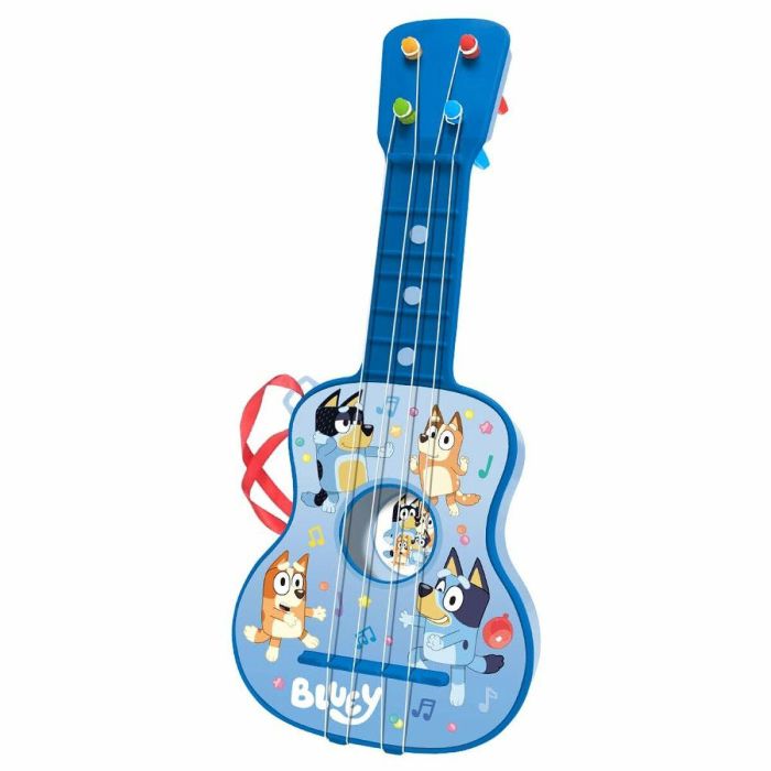 Guitarra 4 cuerdas en estuche bluey 35,3x14,5x5 cm Guitarra 4 cuerdas en estuche bluey 35,3x14,5x5 cm