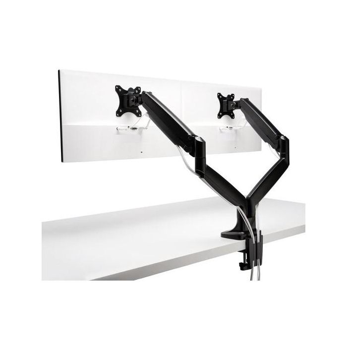 Kensington Brazo Doble de Monitor SmartFit Ajustable con un Toque para Escritorio, Abrazadera, 13"-34", Negro 2 Kensington Brazo Doble de Monitor SmartFit Ajustable con un Toque para Escritorio, Abrazadera, 13"-34", Negro 2