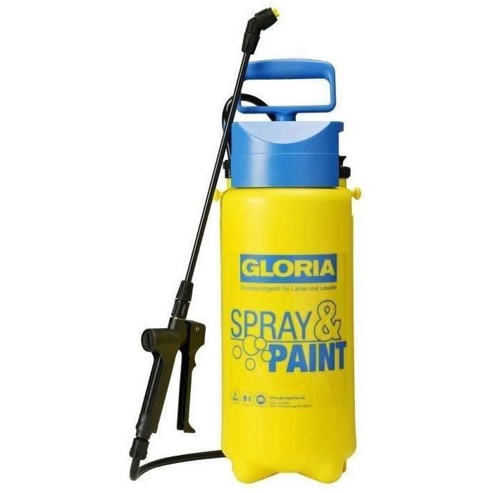 Pulverizador manual GLORIA Gloria - Spray & Paint Modelo 5 L - 3 barras - Válvula y boquilla de chorro plano - Juntas de Viton Pulverizador manual GLORIA Gloria - Spray & Paint Modelo 5 L - 3 barras - Válvula y boquilla de chorro plano - Juntas de Viton
