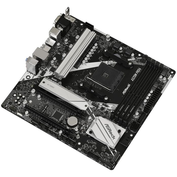 ASRock A520M PRO 4 Placa Base AMD Socket AM4 Ryzen 3000 Series DDR4 Micro ATX hasta 64GB 2