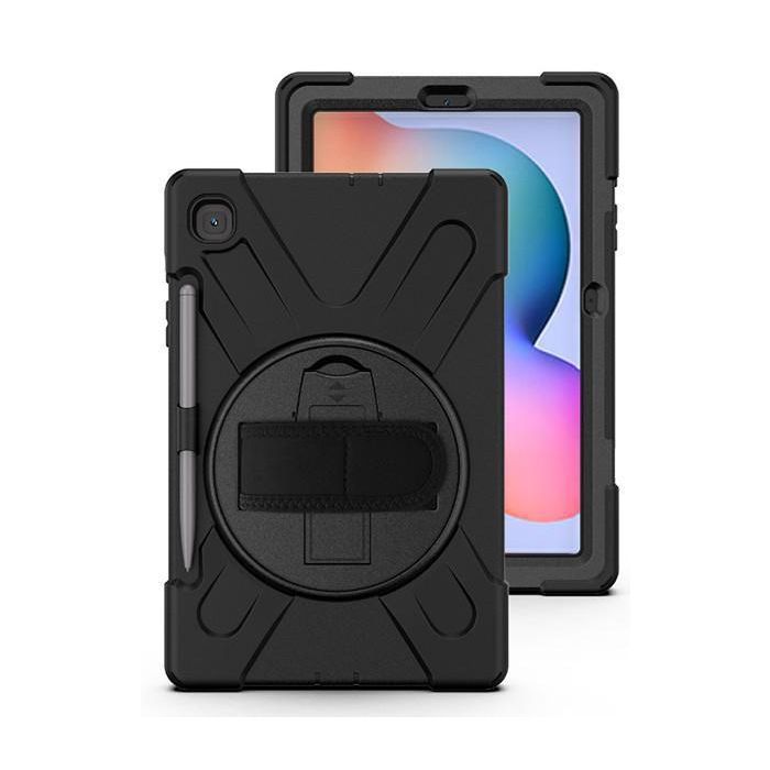 eSTUFF Funda AUSTIN Defender para Galaxy Tab S6 Lite 2024/2022/2020, Negra, Antigolpes, con Soporte 360°, Correa de Mano y Hombro, Portalápiz eSTUFF Funda AUSTIN Defender para Galaxy Tab S6 Lite 2024/2022/2020, Negra, Antigolpes, con Soporte 360°, Correa de Mano y Hombro, Portalápiz