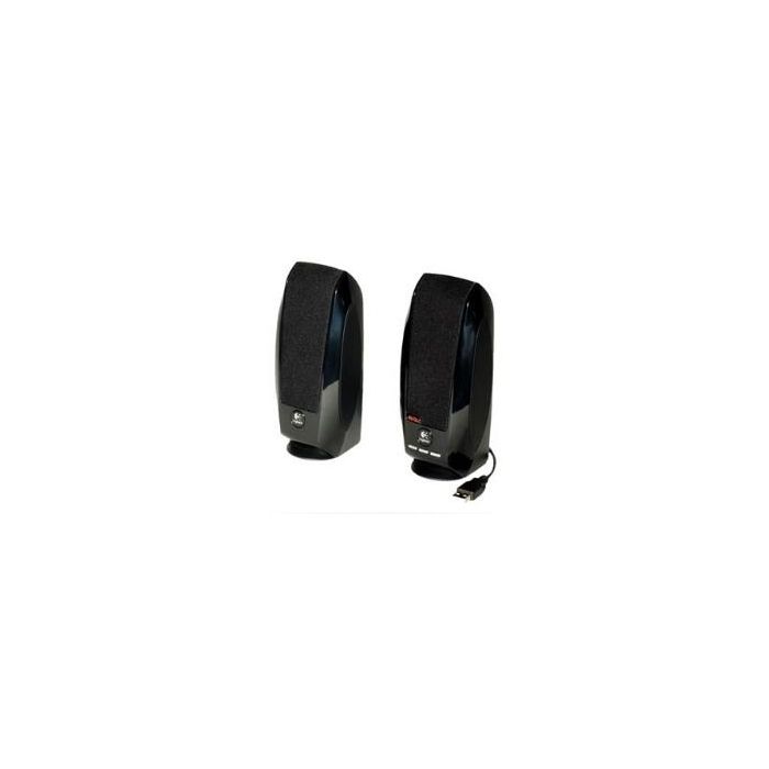 Logitech S150 Altavoces USB 2.0 Digitales para Portátil, Sistema de Sonido Estéreo Compacto y Ligero, Alimentación USB y Controles