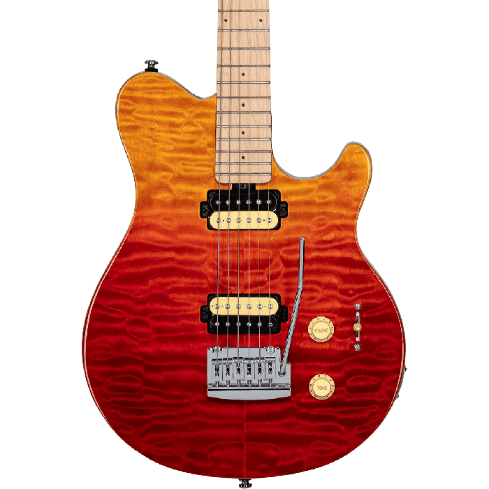 Guitarra Eléctrica Axis Ax3 Quilted Maple Hh M/M Tremolo - Spectrum Red 3 Guitarra Eléctrica Axis Ax3 Quilted Maple Hh M/M Tremolo - Spectrum Red 3