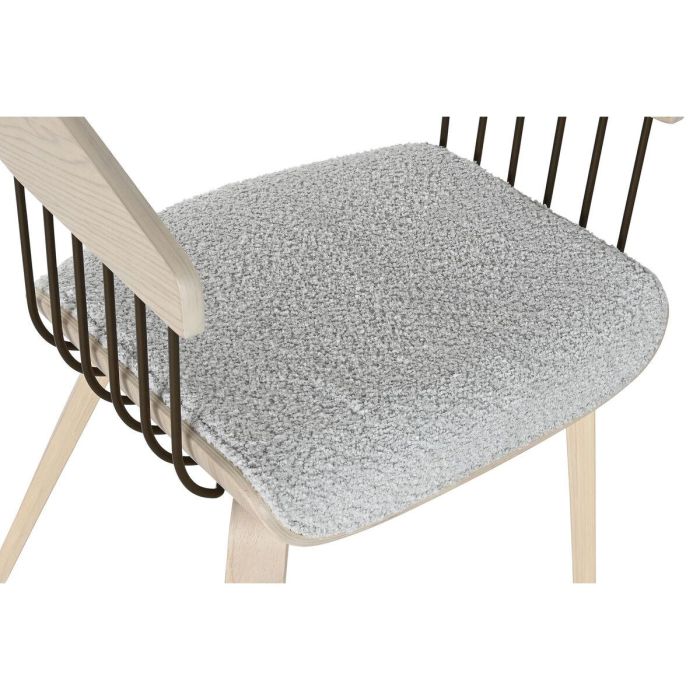 Silla Scandi DKD Home Decor Gris 55 x 76.5 x 53 cm 3