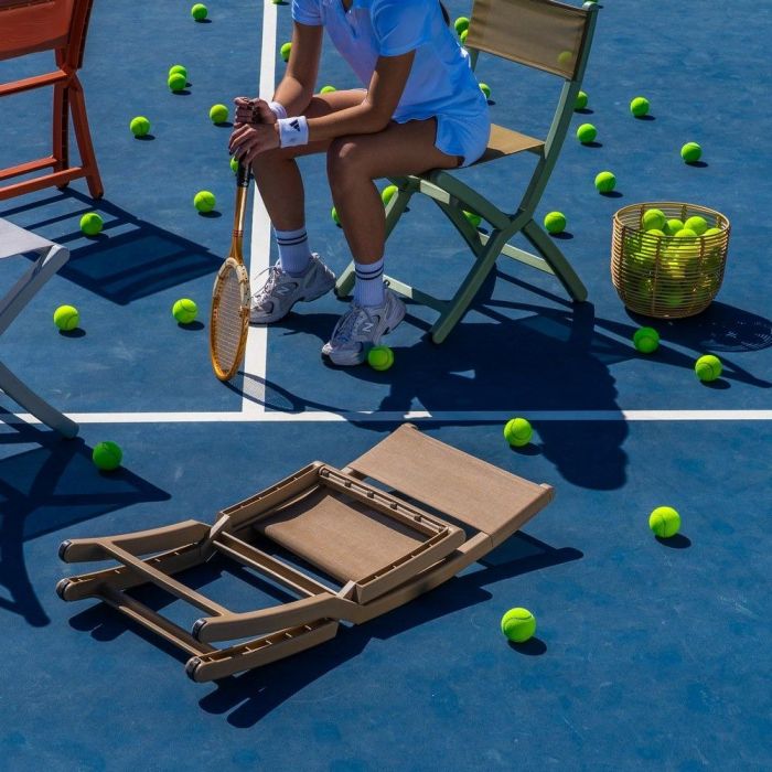 Silla Plegable Beige Polipropileno 45 X 55 X 83 cm