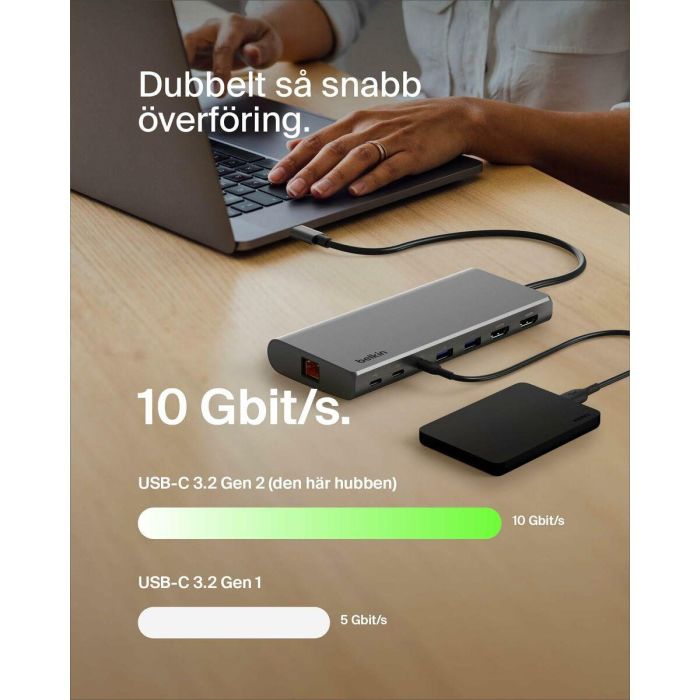 Cable USB Belkin INC015BTSGY-CZ Plateado 100 W 3 Cable USB Belkin INC015BTSGY-CZ Plateado 100 W 3