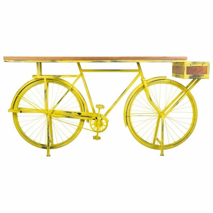 Recibidor Alexandra House Living Bike Amarillo Hierro Madera de mango 46 x 93 x 187 cm 7