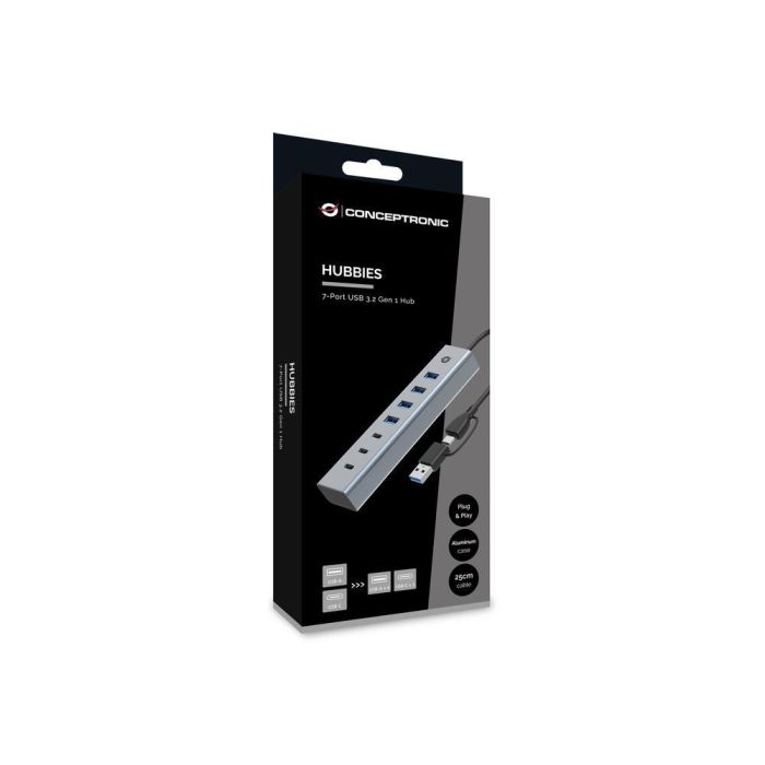 Hub Usb 3.0 Conceptronic Hubbies20 gr 7 3 Hub Usb 3.0 Conceptronic Hubbies20 gr 7 3