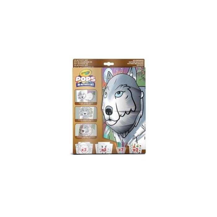 Crayola Set actividades 3D Color Pops Wilderness con fondos, hojas 3D, rotuladores, adhesivos y cinta adhesiva. 29x22x2,6 cm 6 Crayola Set actividades 3D Color Pops Wilderness con fondos, hojas 3D, rotuladores, adhesivos y cinta adhesiva. 29x22x2,6 cm 6