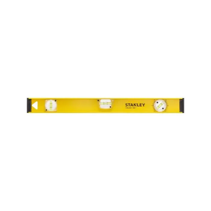 Stanley Nivel I-Beam 180 60cm con 3 viales (horizontal, vertical, orientable) para mediciones precisas +/- 1.5 mm/m 1 Stanley Nivel I-Beam 180 60cm con 3 viales (horizontal, vertical, orientable) para mediciones precisas +/- 1.5 mm/m 1