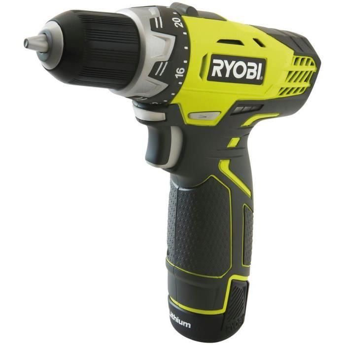 Taladro Atornillador RYOBI 12V + 2 Baterías 2.0 Ah + Cargador + Bolsa de Transporte RCD1201-220S 1