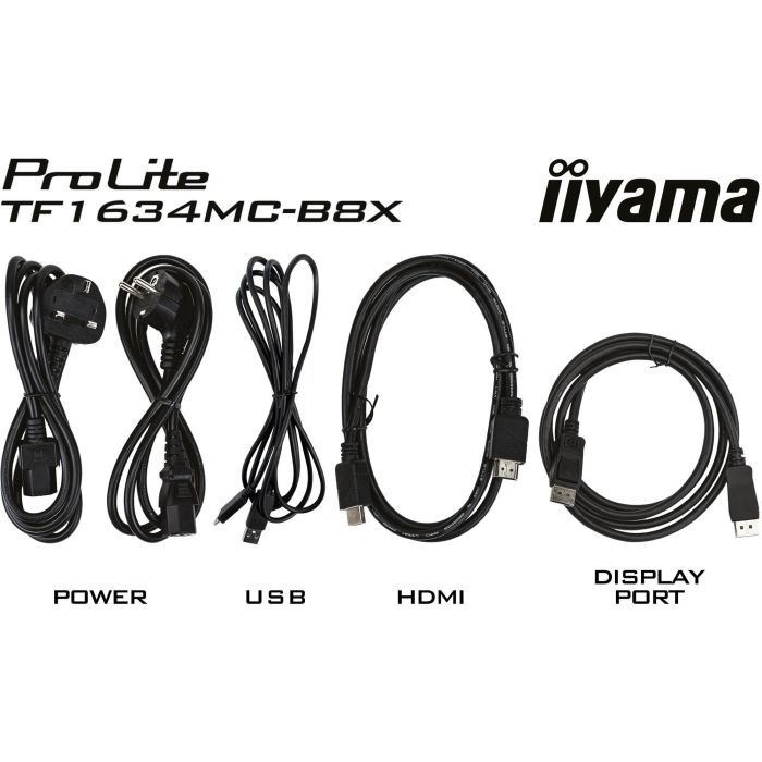 iiyama TF1634MC-B8X Monitor Táctil 15.6" IPS Full HD 1920x1080 Capacitivo Touch-Through-Glass IP65 HDMI DP VGA para Kioscos y POS 9