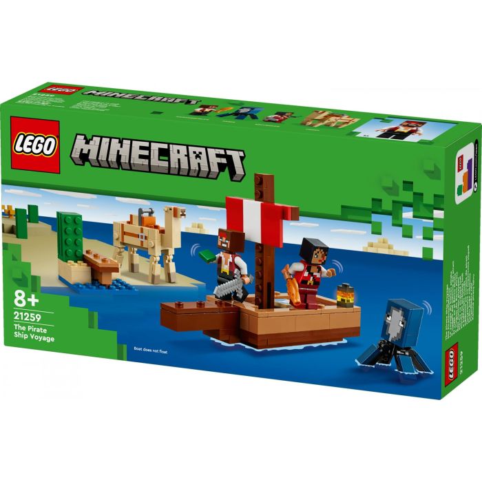 Lego Juego de Construcción Minecraft El Viaje en el Barco Pirata, Set de Construcción para Edad 8+ años 11