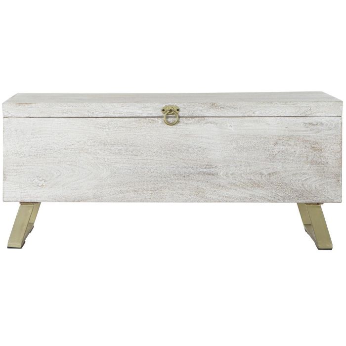 Baul Moderno DKD Home Decor Blanco Dorado 40 x 52 x 116 cm 3