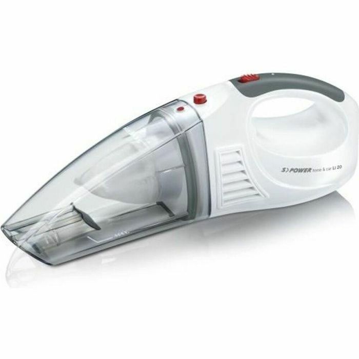 Severin HV7144 Aspiradora de mano sin bolsa 12V, 200 ml, 18 min autonomía, filtro permanente lavable y protección sobrecalentamiento