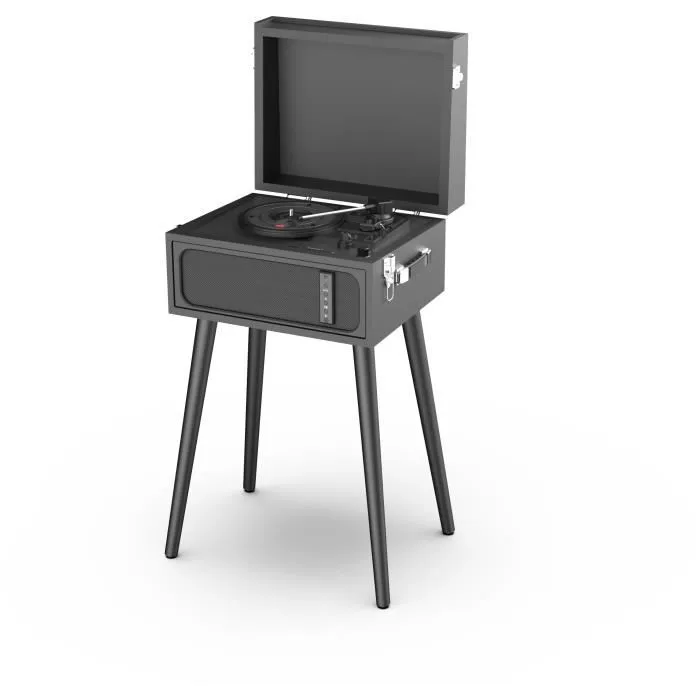 Ryght RYG3760206481870 Tocadiscos de Vinilo ALTO con Soporte, Altavoz Bluetooth Integrado - Negro 1