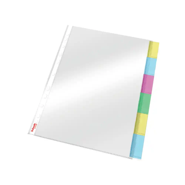 Funda Multitaladro Con Pestañas Esselte Pp 85Μ Cristal Liso A4 11 Tal.Rfzo. Set De 6 5