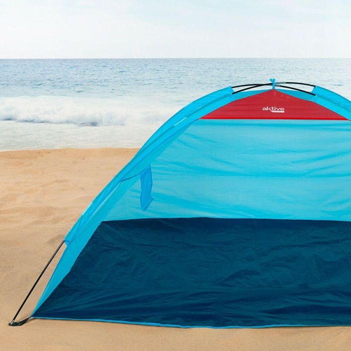 Paravientos Aktive Azul Poliéster Oxford 210D 200 x 92 x 130 cm 200 x 130 x 92 cm 5
