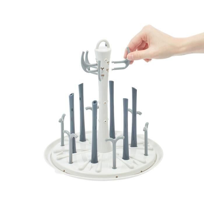 Babymoov Escurridor de Botellas Compacto para Bebé, Capacidad 6, Ramas Extraíbles y Ajustables con Recipiente Desmontable 4