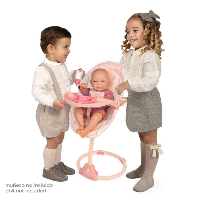 Decuevas Trona Columpio Tulipe 3 en 1 para Muñecas hasta 50 cm, 30x31x60 cm - Juguete Infantil +3 Años 1