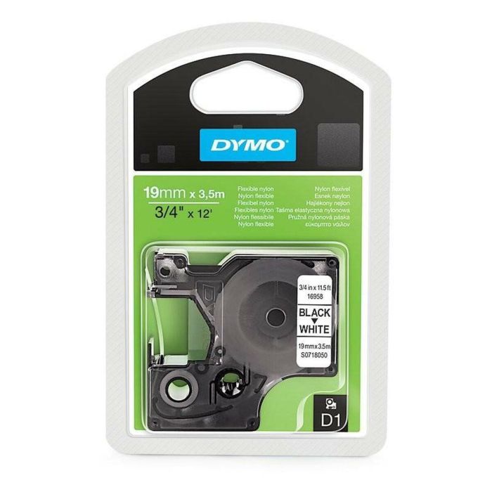 Cinta de transferencia térmica Dymo D1 16958 Blanco Negro 19 mm x 3,5 m (5 Unidades) 2