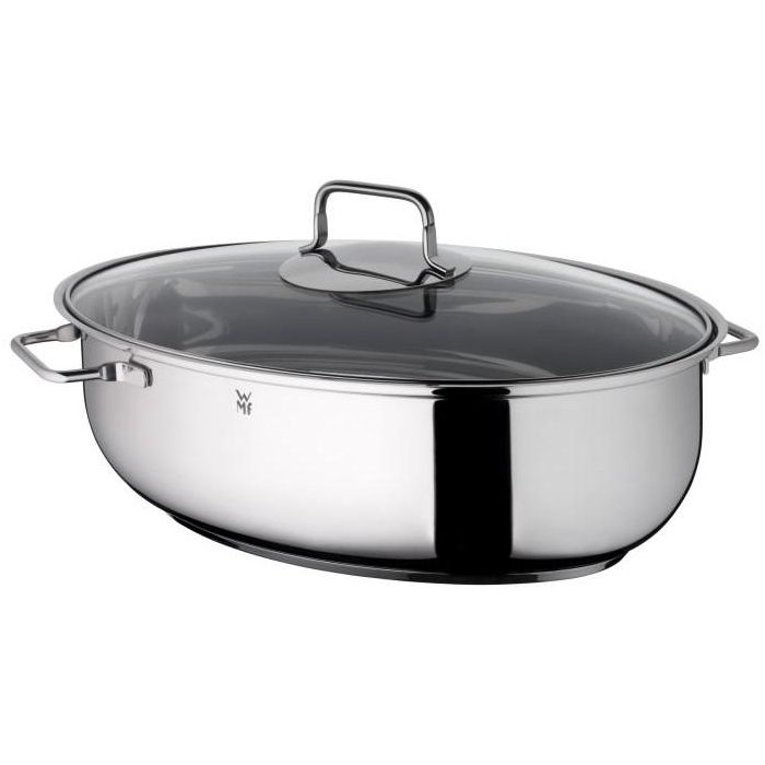 WMF 3201112122 Bräter Olla con Tapa y Termómetro de Acero Inoxidable para Inducción y Todo Tipo de Cocinas 1
