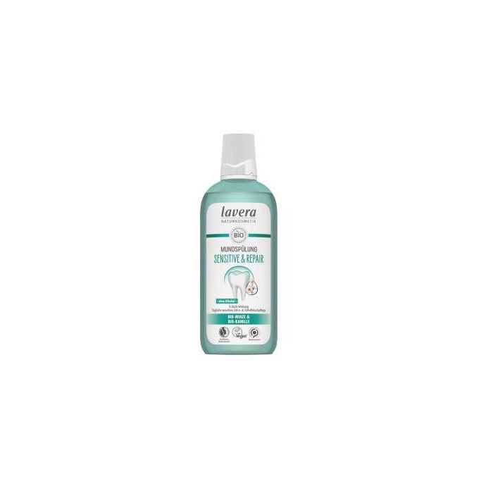 LAVERA Enjuague Bucal Sensitive Repair 400ml - Flúor, Sin Alcohol, Protección Caries, Encías, Placa, Sarro, Aliento Fresco