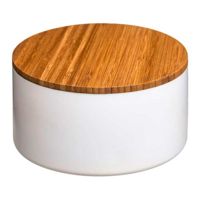 5Five Caja de almacenamiento con espejo para baño, bambú-blanco, modelo Natureo - ABS, bambú, vidrio 1 5Five Caja de almacenamiento con espejo para baño, bambú-blanco, modelo Natureo - ABS, bambú, vidrio 1