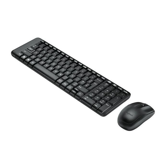 Logitech MK220 Combo Teclado y Ratón Inalámbrico Compacto para Windows, Conexión Inalámbrica 2.4 GHz con Receptor USB Unifying, Batería Duradera, PC/Laptop 2